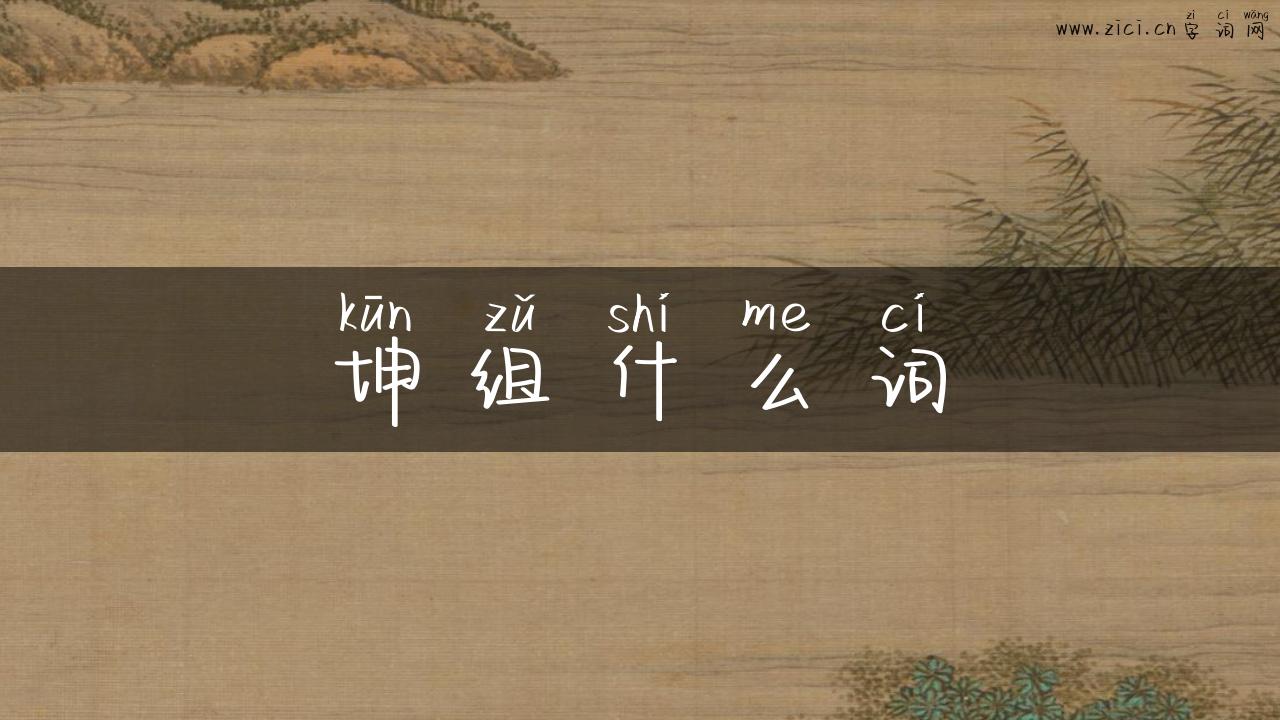 坤组什么词