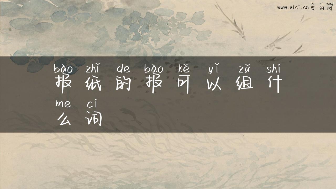 报纸的报可以组什么词