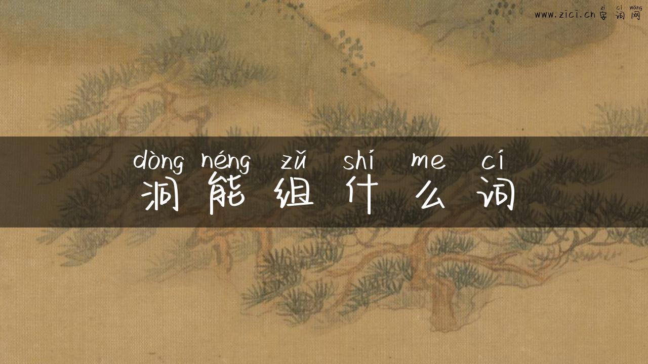 洞能组什么词