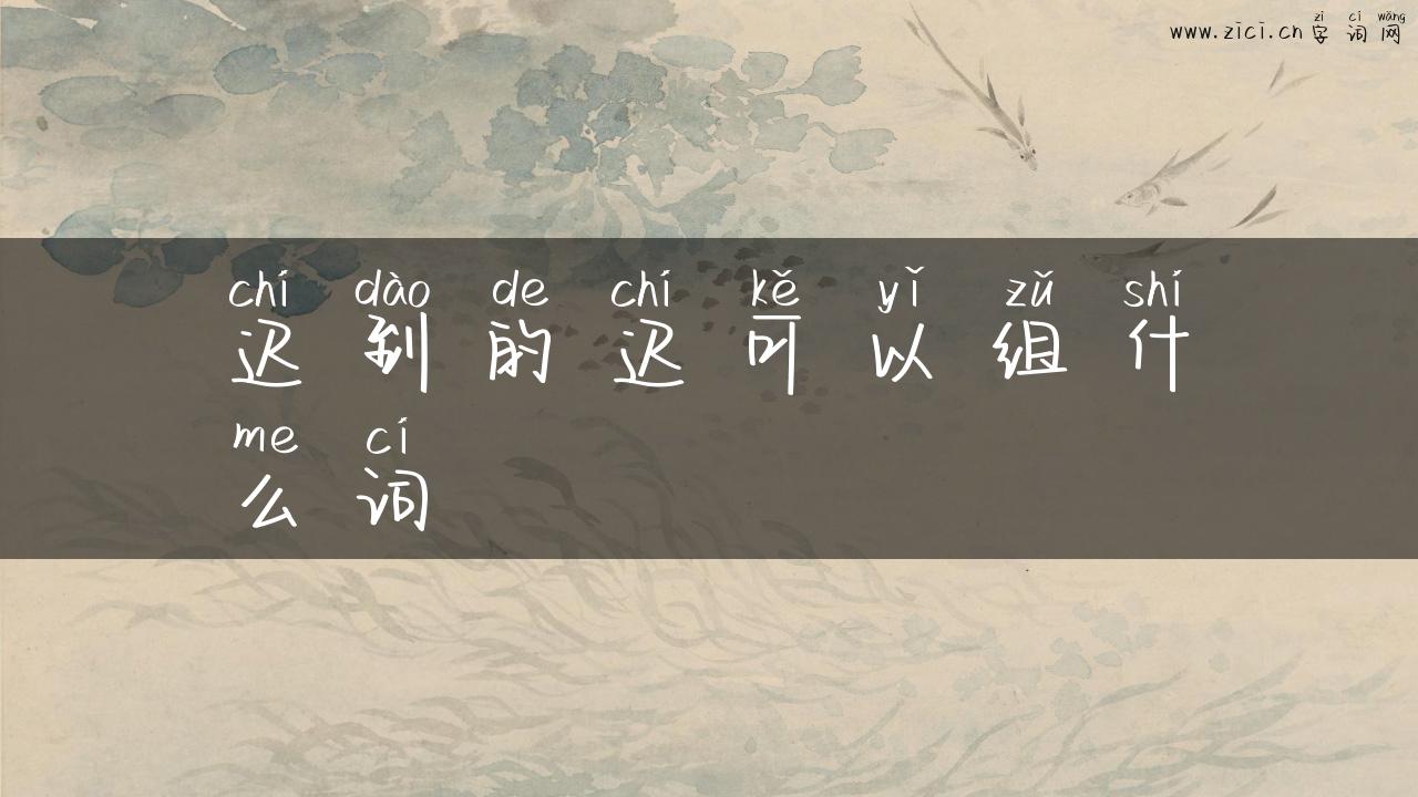 迟到的迟可以组什么词