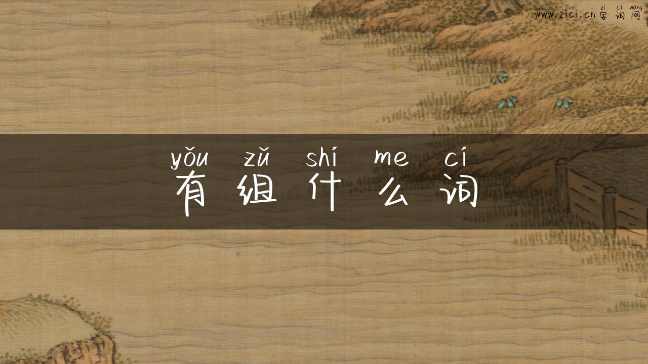 有组什么词