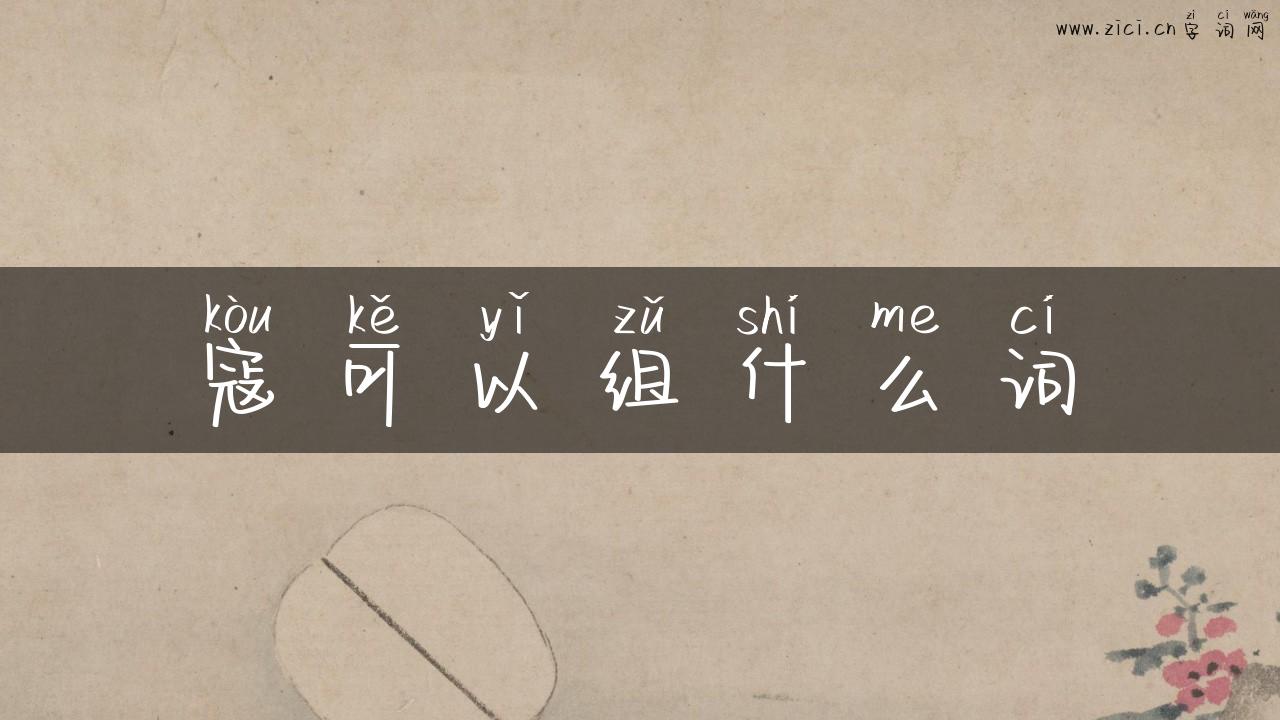 寇可以组什么词