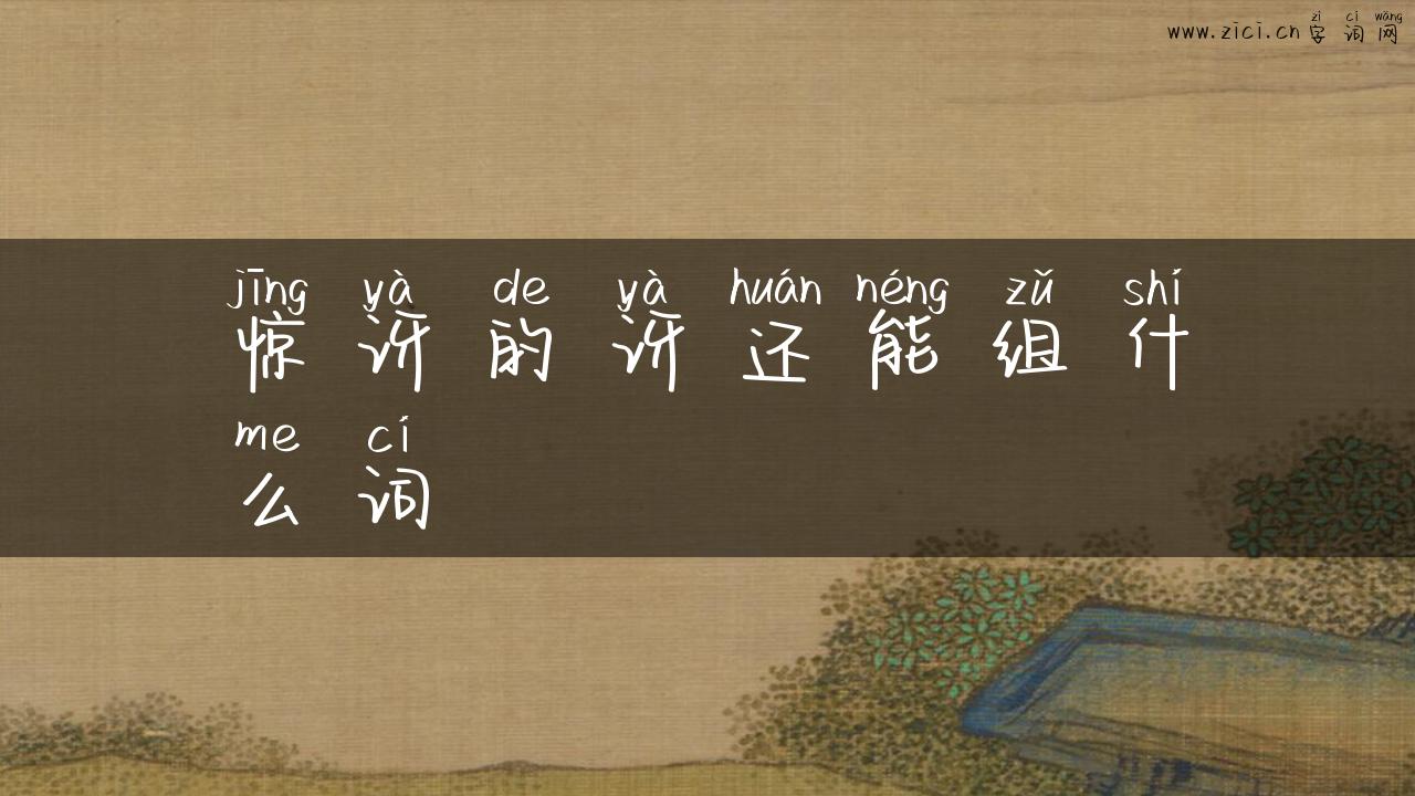 惊讶的讶还能组什么词
