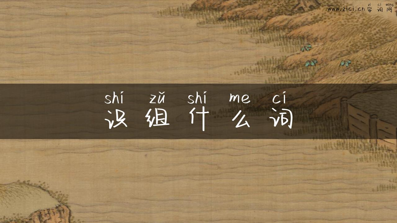 识组什么词