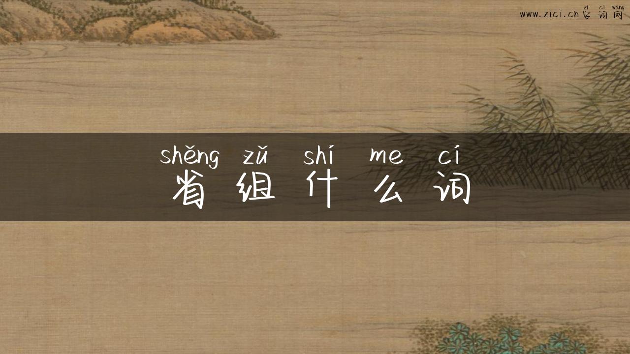 省组什么词