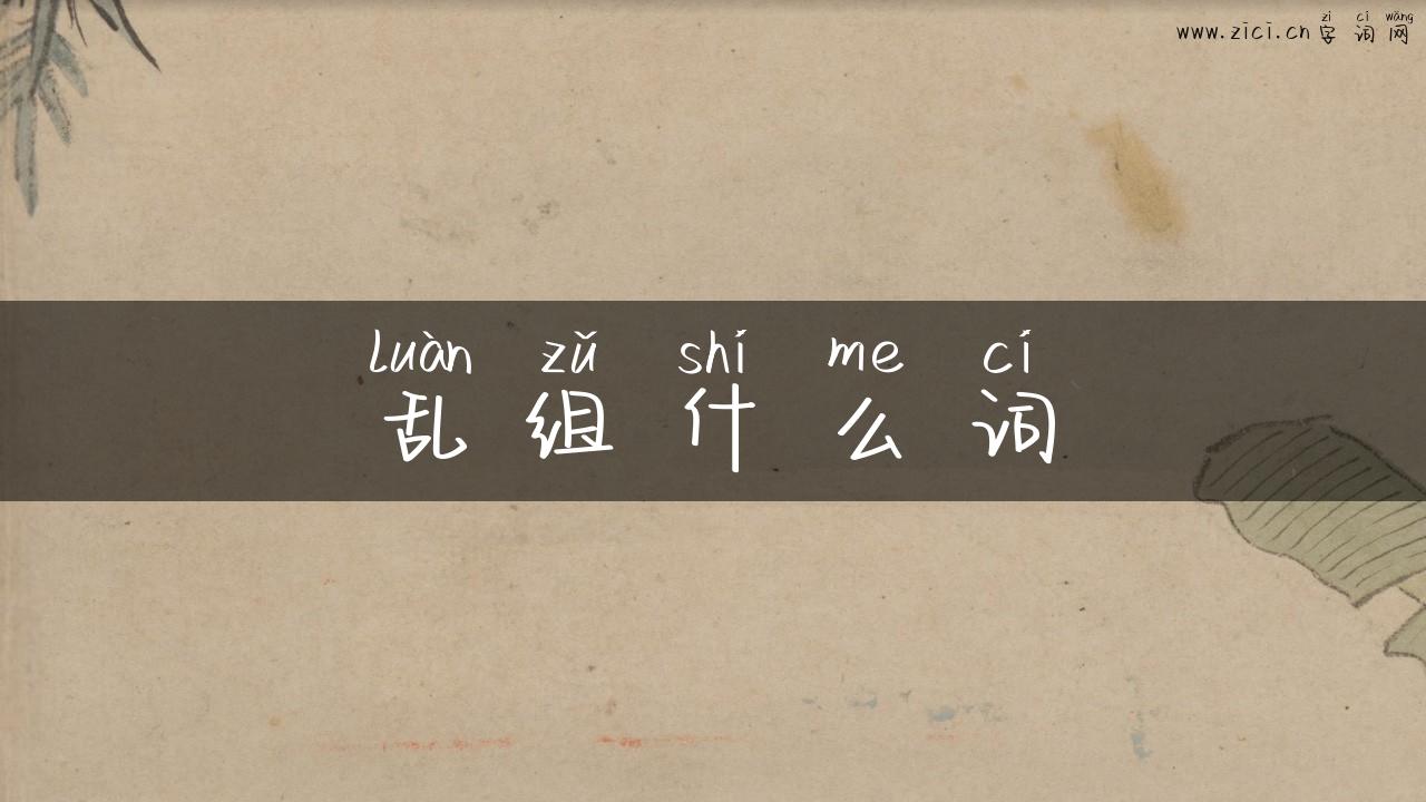 乱组什么词