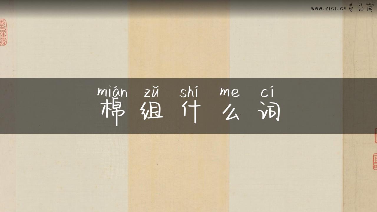 棉组什么词