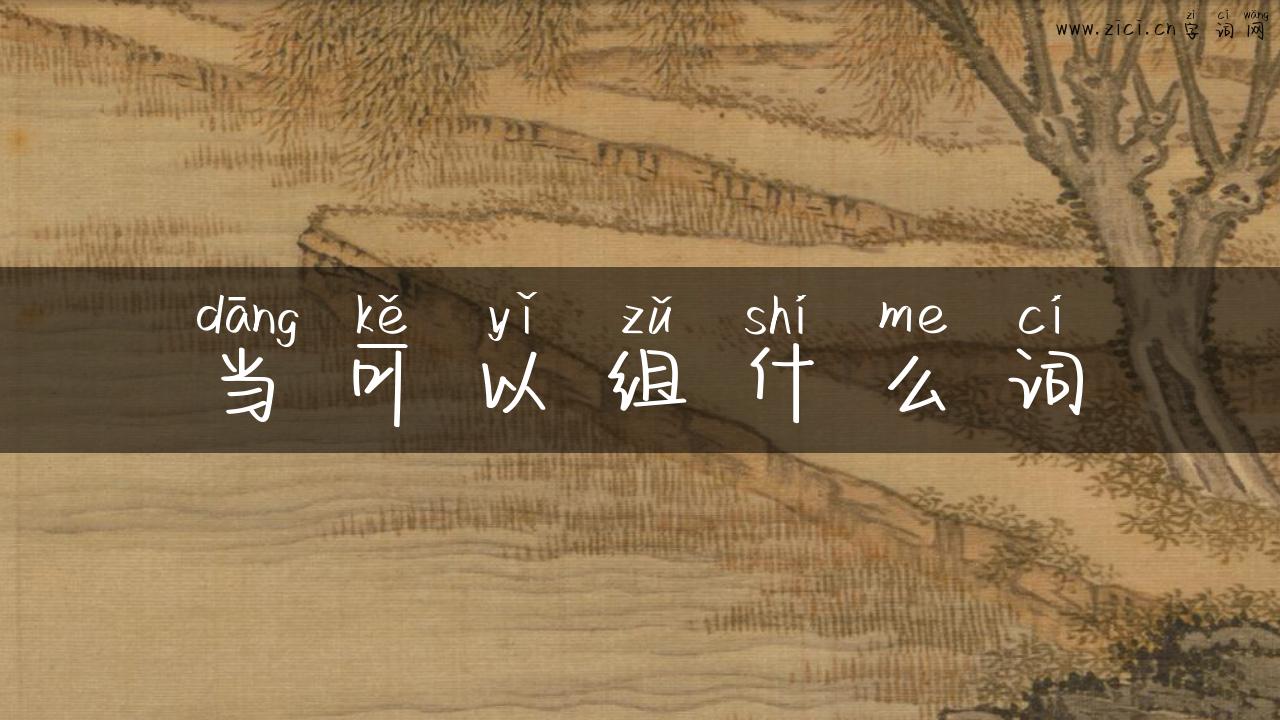 当可以组什么词