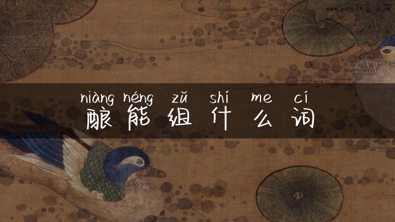 酿能组什么词