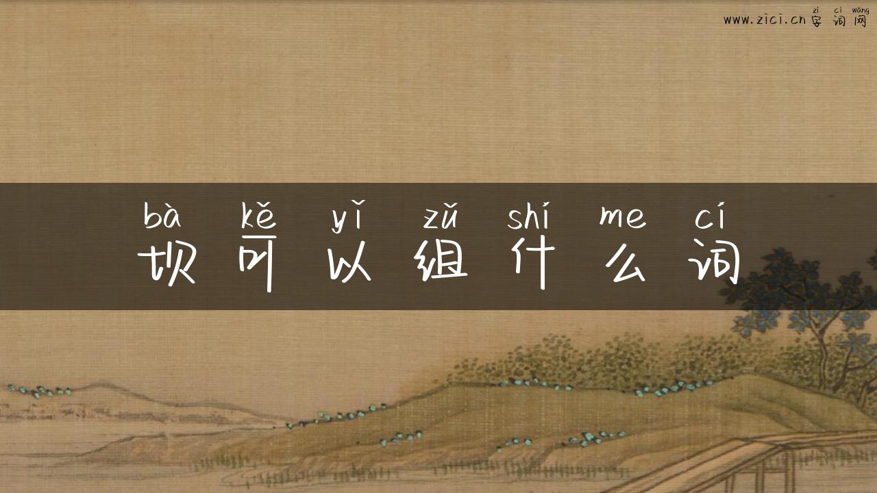坝可以组什么词