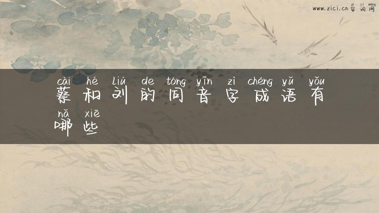 蔡和刘的同音字成语有哪些