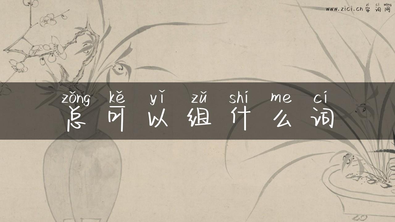 总可以组什么词