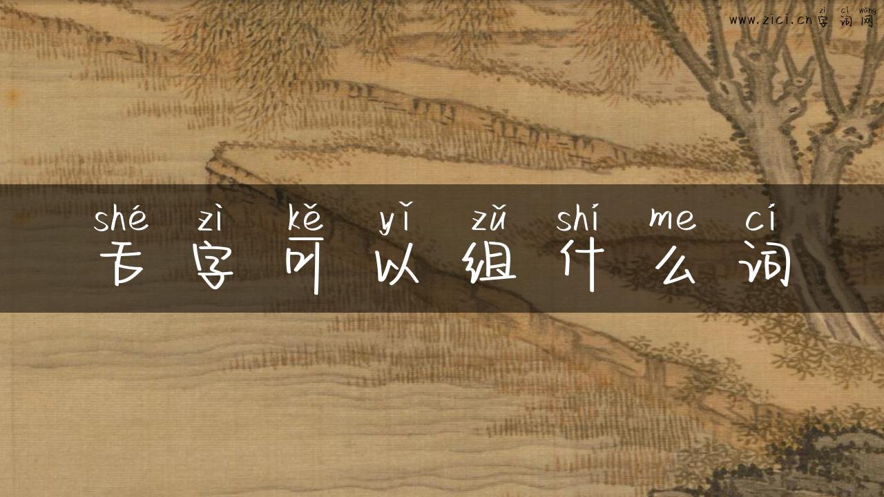 舌字可以组什么词
