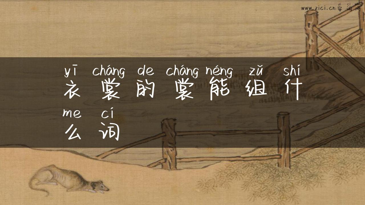 衣裳的裳能组什么词