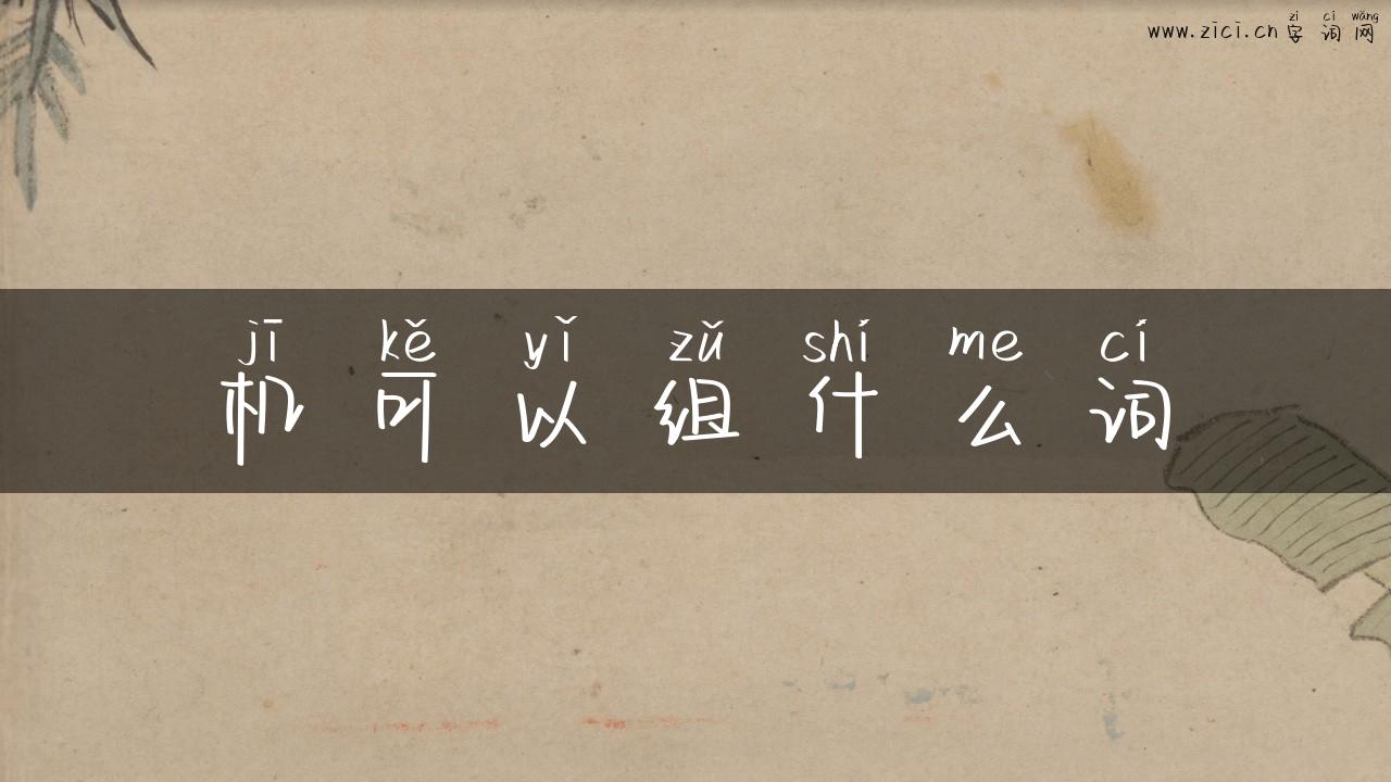 机可以组什么词