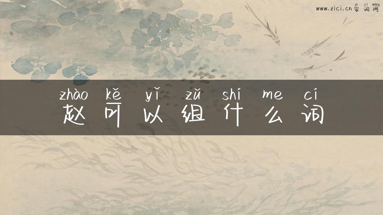 赵可以组什么词