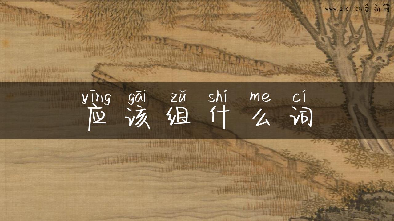应该组什么词