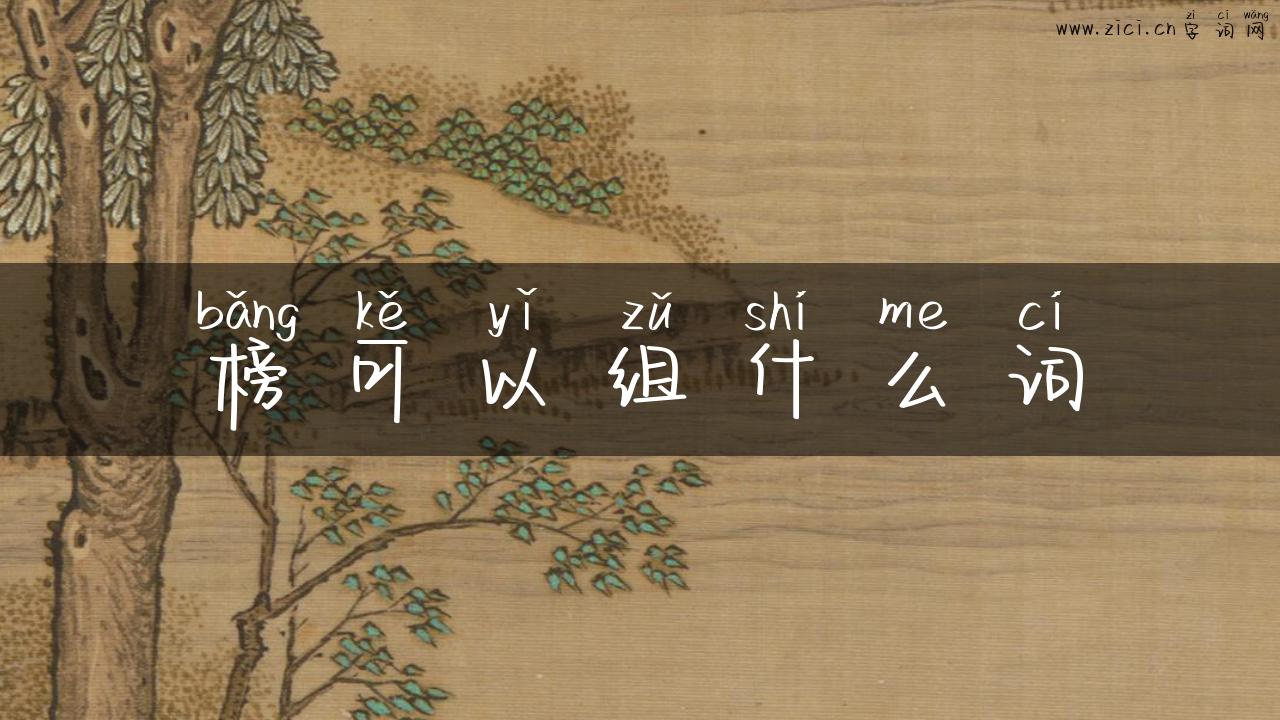 榜可以组什么词