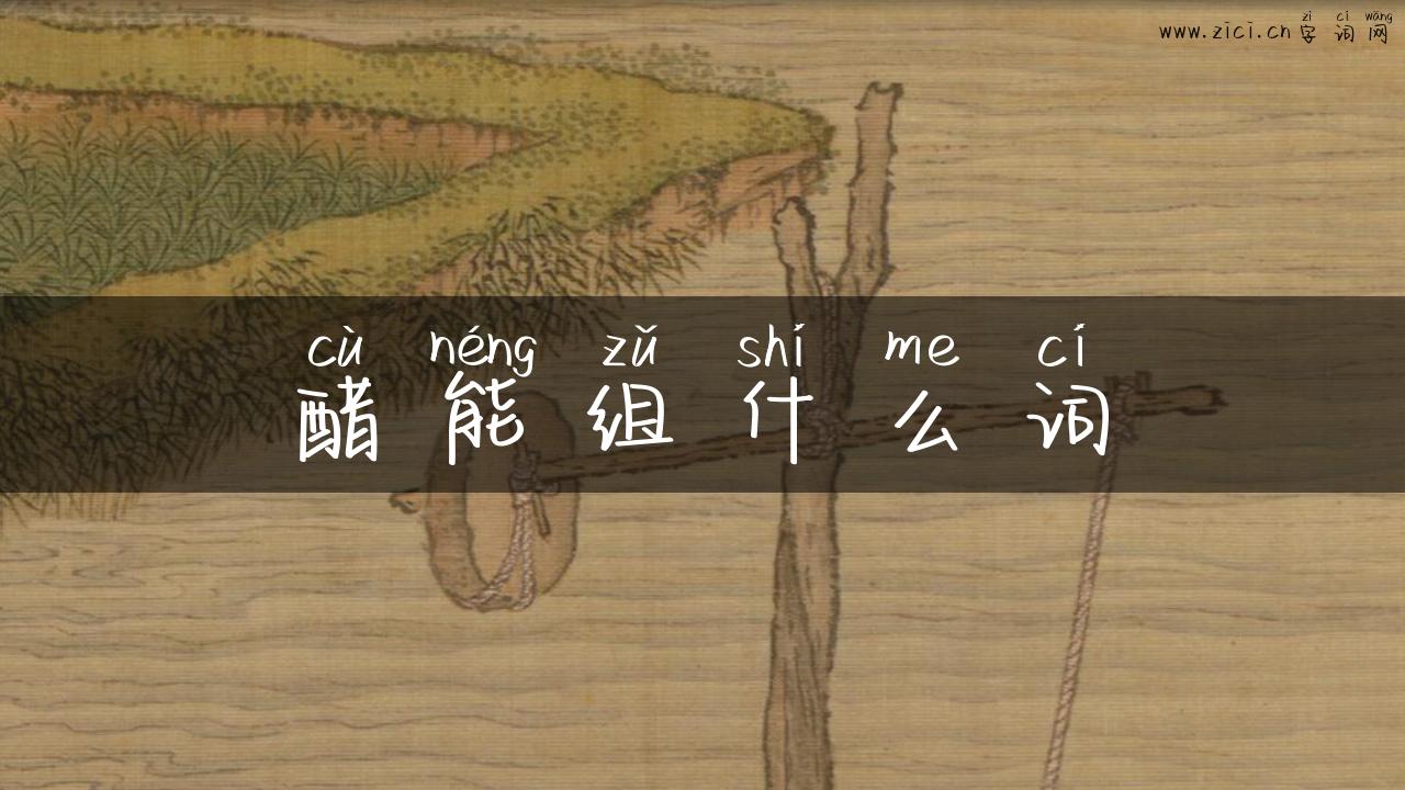 醋能组什么词
