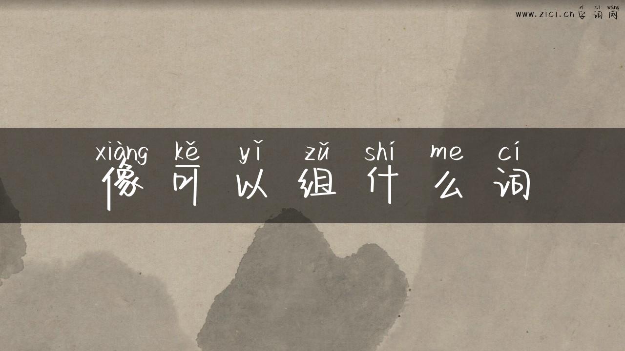 像可以组什么词