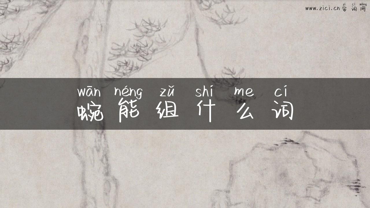 蜿能组什么词