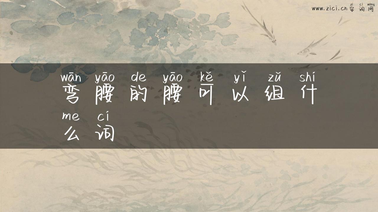 弯腰的腰可以组什么词