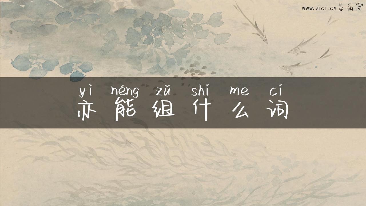 亦能组什么词
