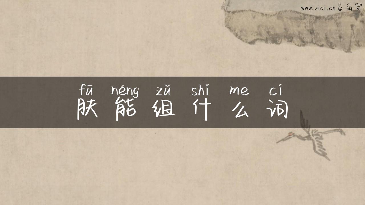 肤能组什么词