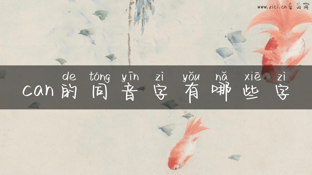 can的同音字有哪些字