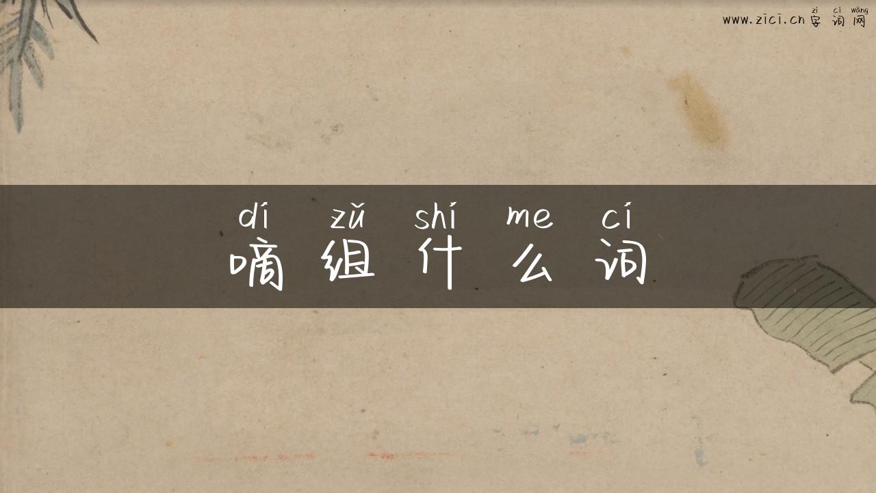 嘀组什么词