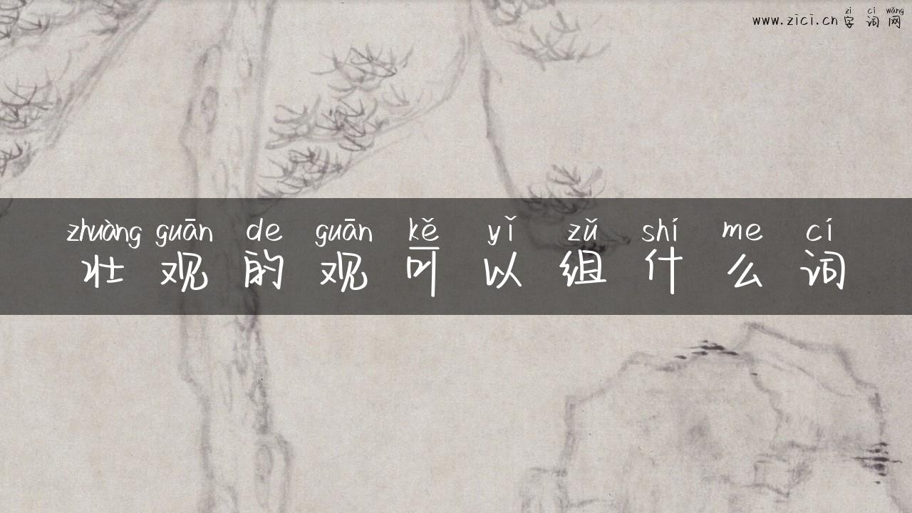壮观的观可以组什么词