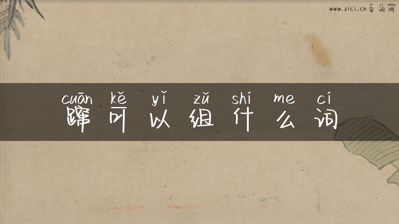蹿可以组什么词