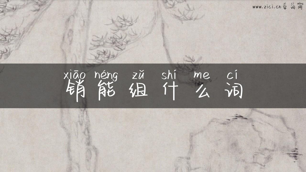 销能组什么词