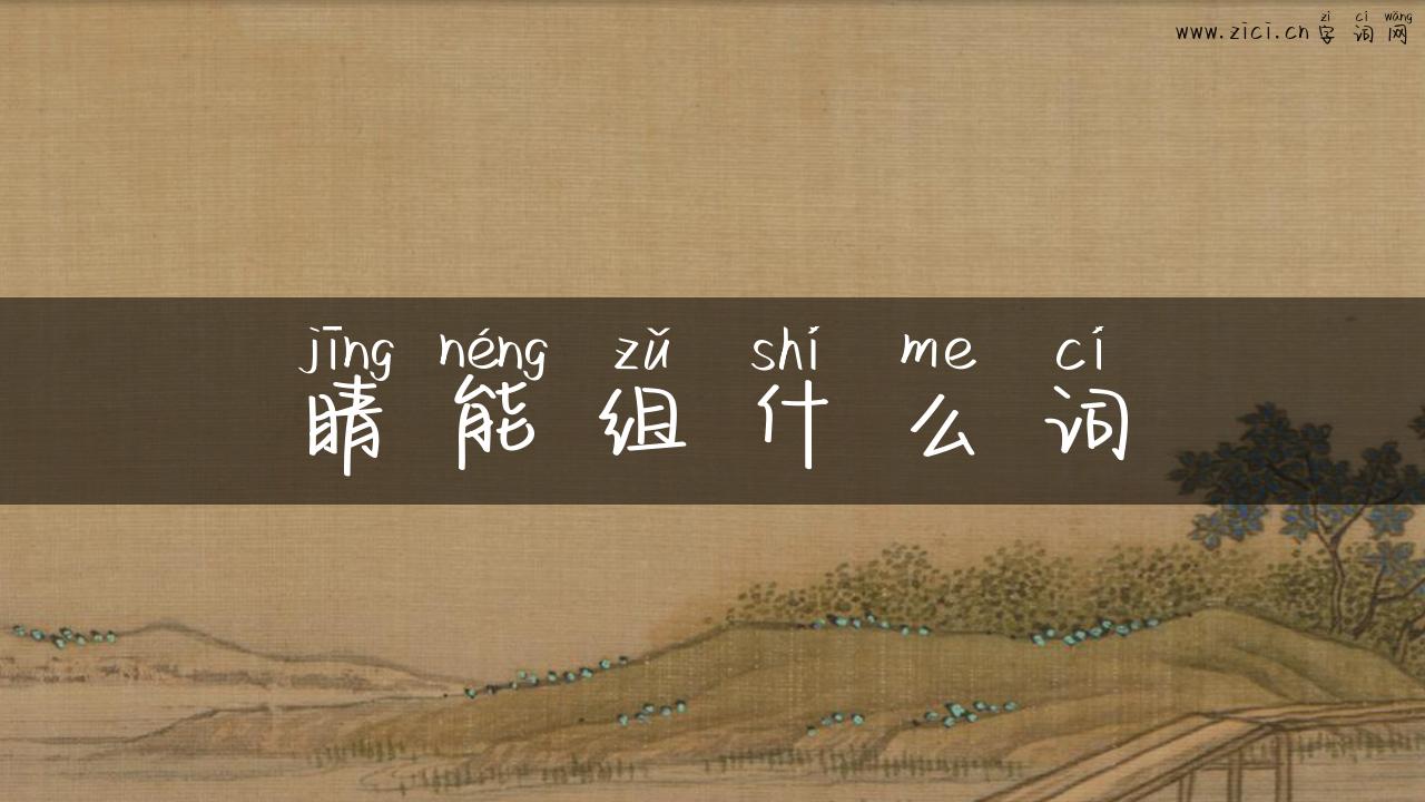 睛能组什么词