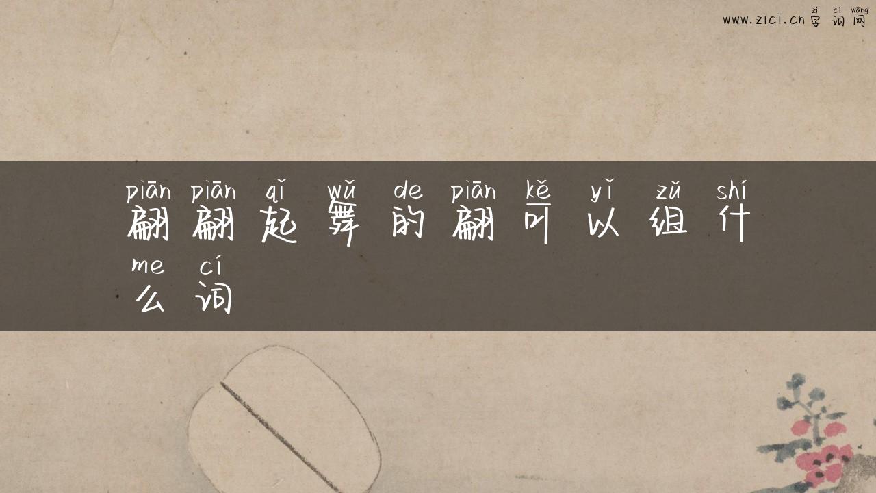 翩翩起舞的翩可以组什么词