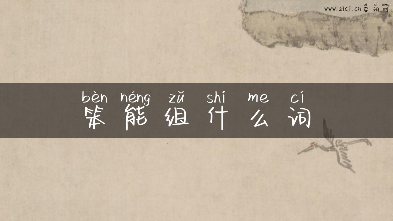 笨能组什么词