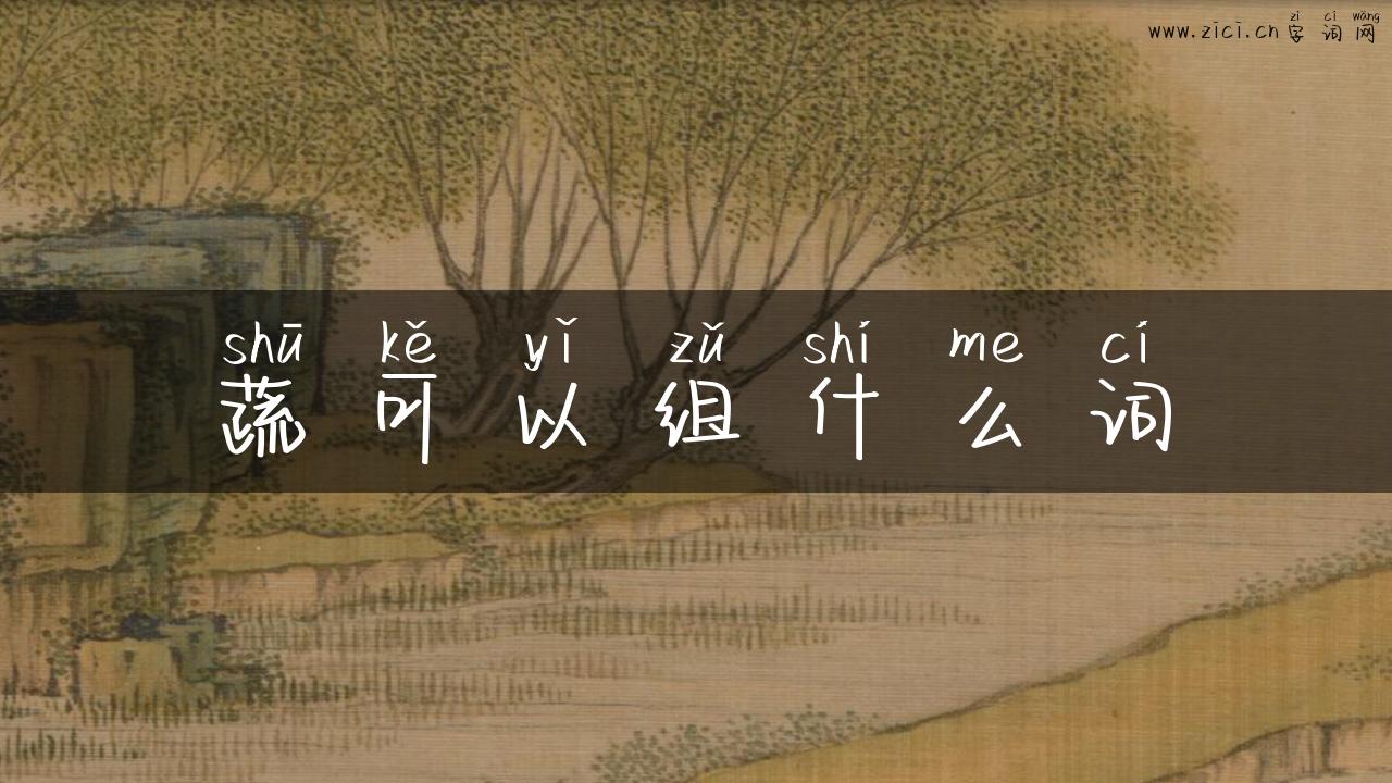 蔬可以组什么词