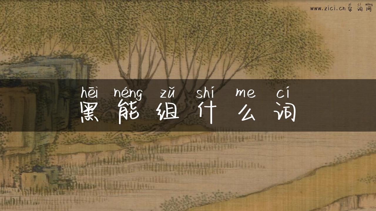 黑能组什么词