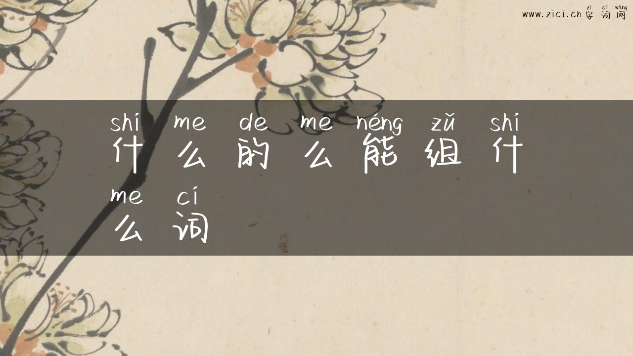 什么的么能组什么词