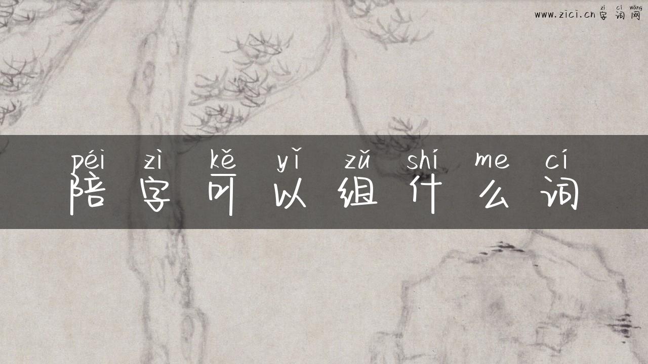 陪字可以组什么词