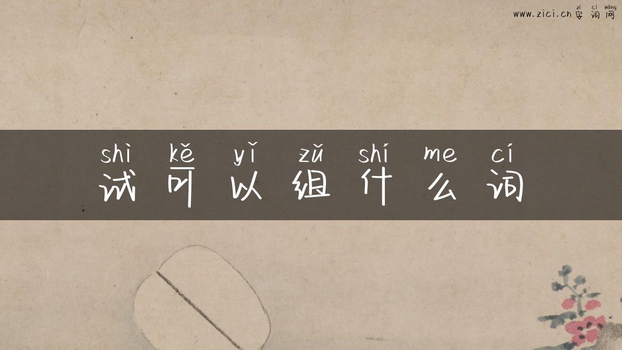 试可以组什么词