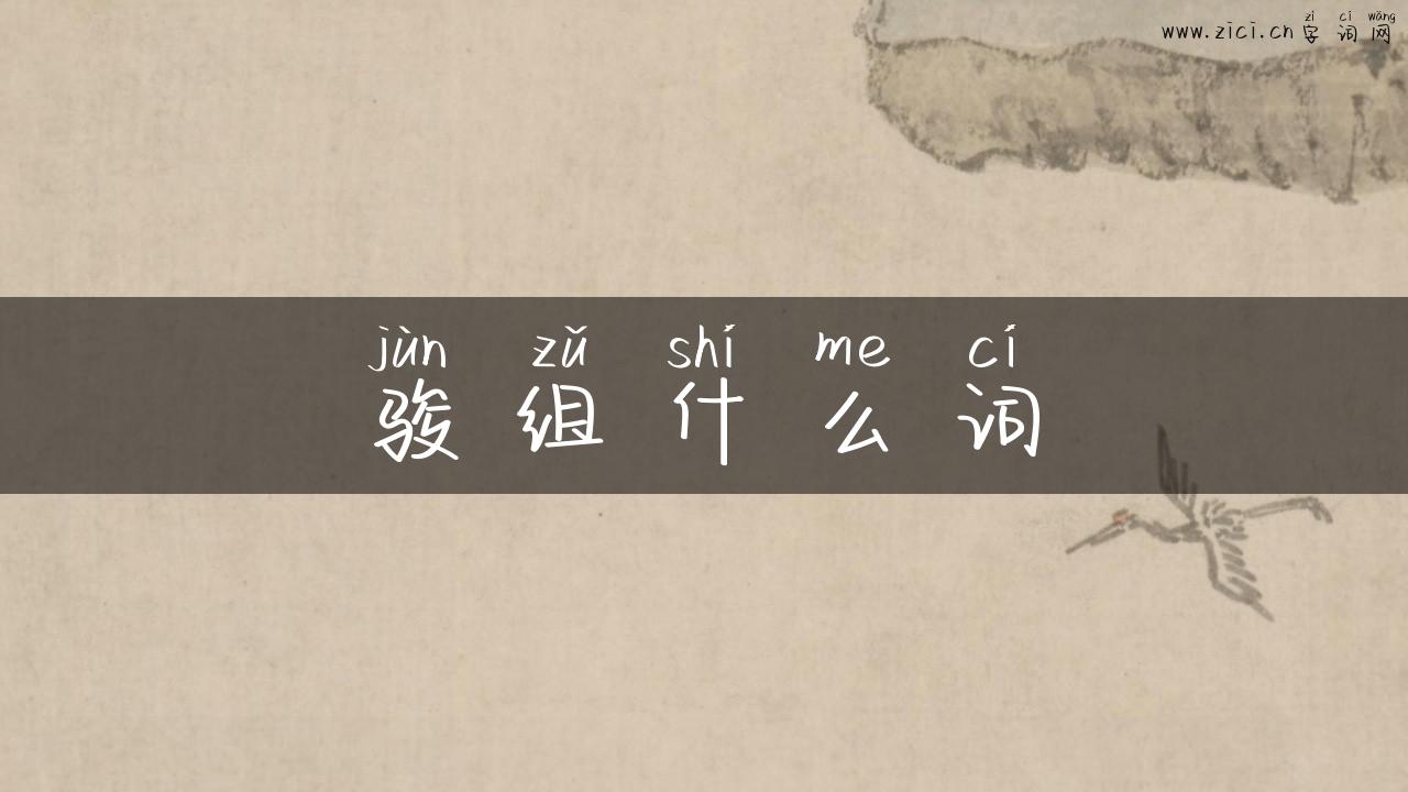 骏组什么词
