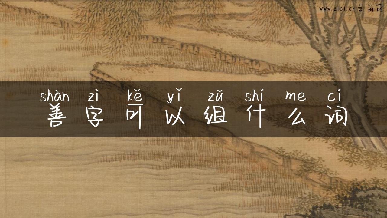 善字可以组什么词