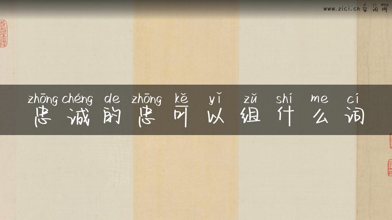 忠诚的忠可以组什么词