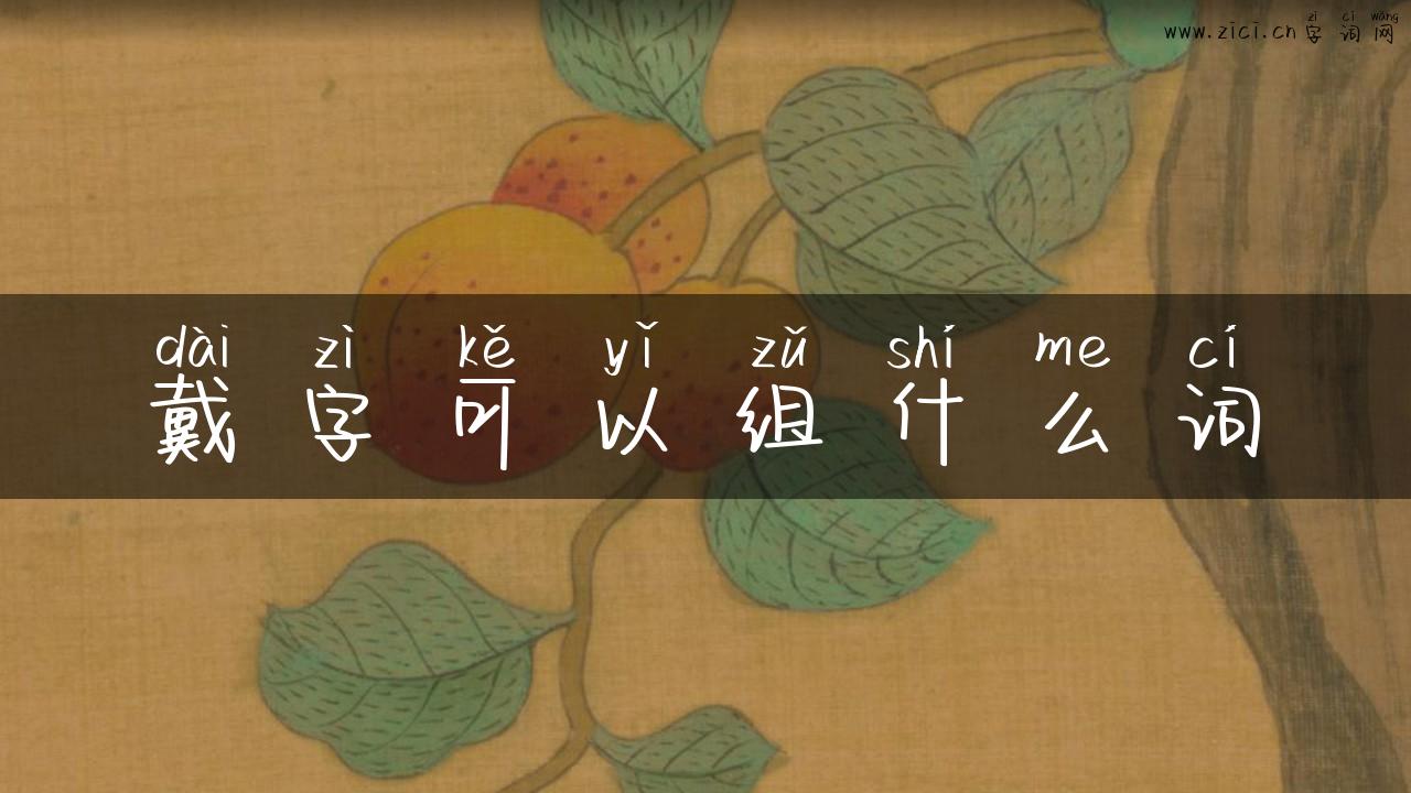 戴字可以组什么词