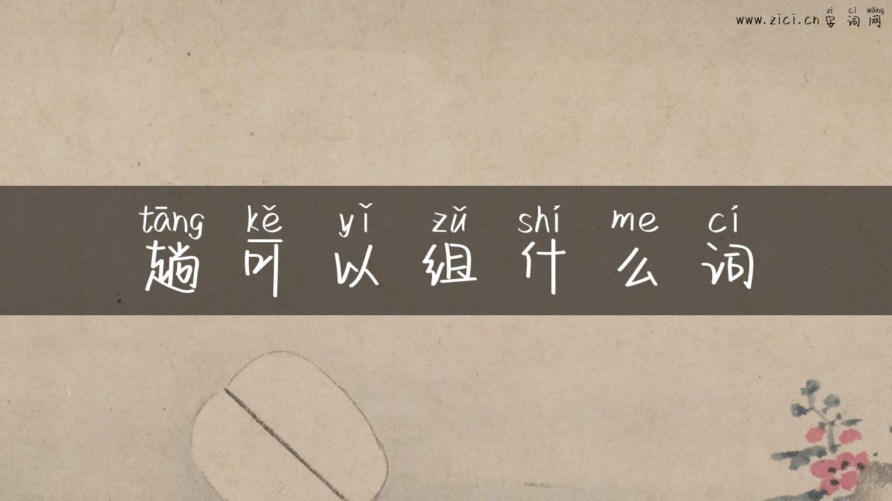 趟可以组什么词
