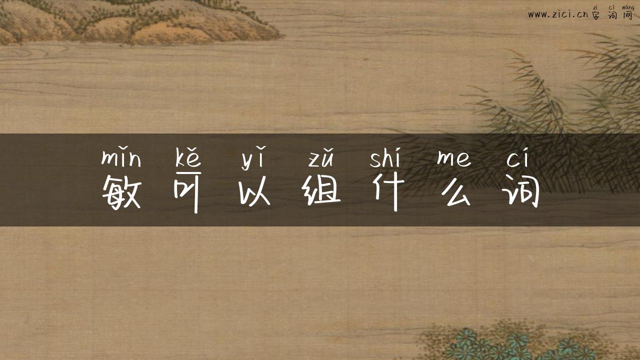 敏可以组什么词