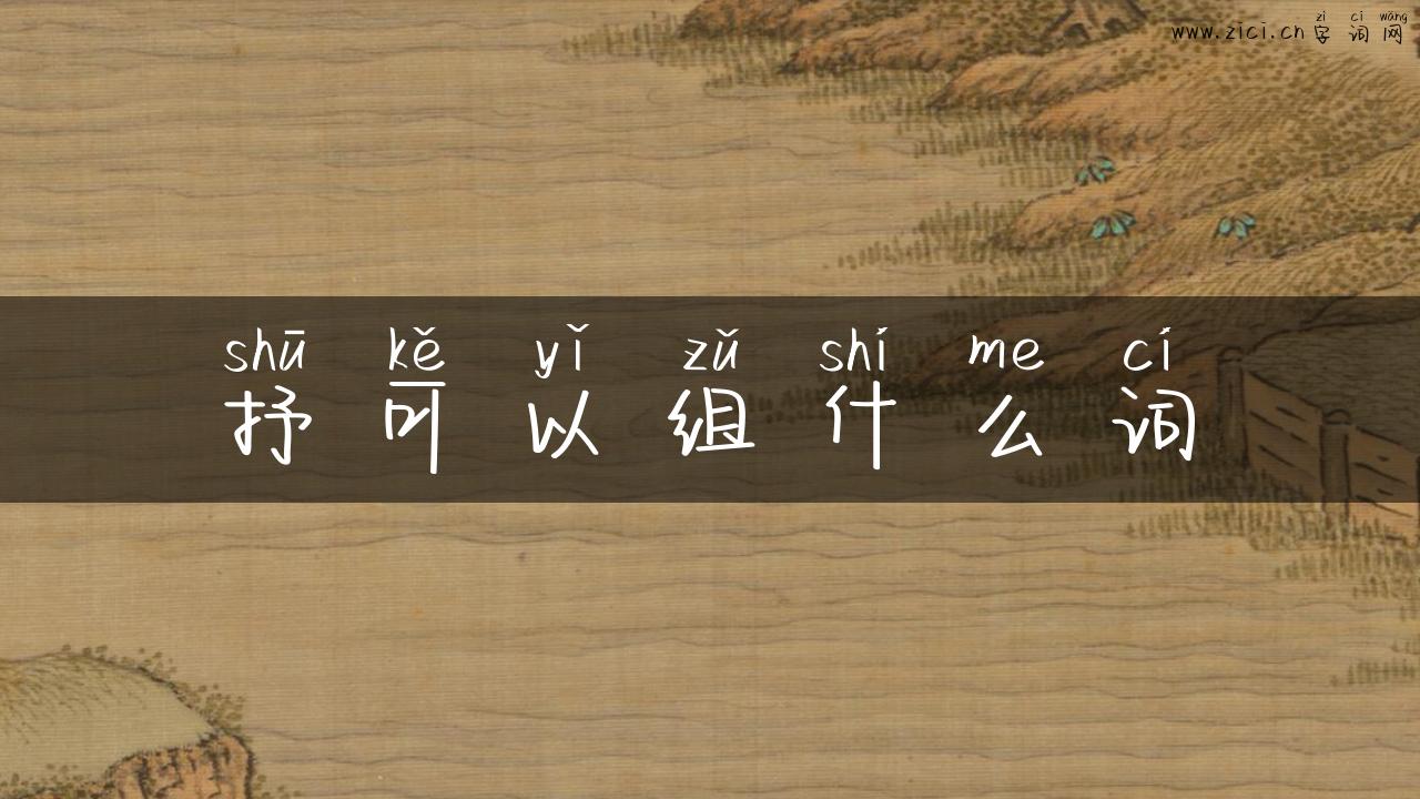抒可以组什么词
