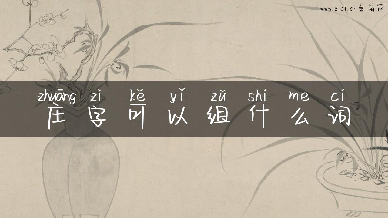 庄字可以组什么词