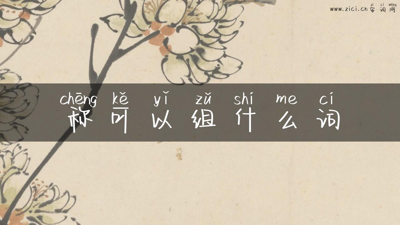 称可以组什么词